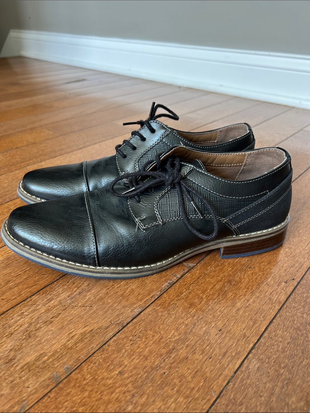 Sonoma Men's Black Lace-Up Oxford Dress Shoes -8
